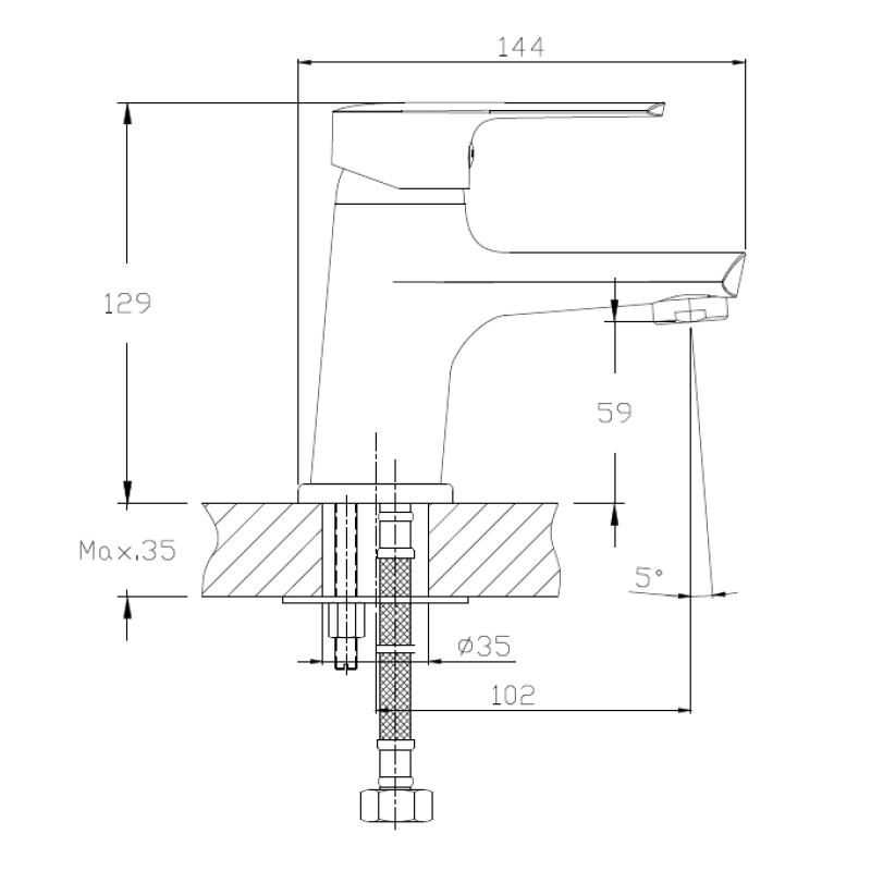 IMPRESE KIT 21081 набір змішувачів (3 в 1), змішувач для умивальника, змішувач для ванни, душовий гарнітур, (kit21081)