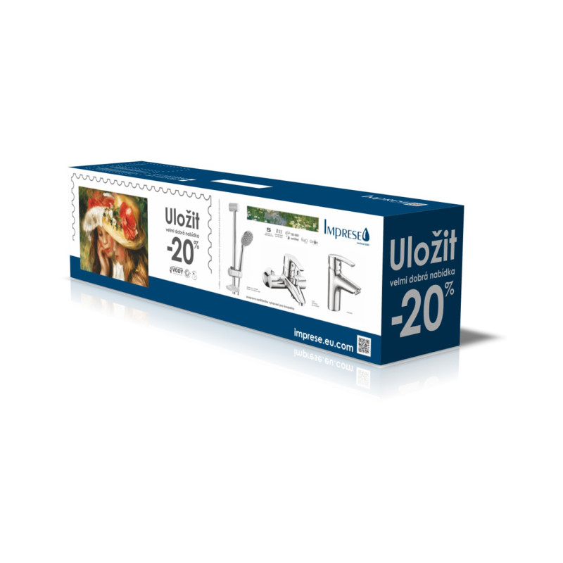 IMPRESE KIT 21081 набір змішувачів (3 в 1), змішувач для умивальника, змішувач для ванни, душовий гарнітур, (kit21081)