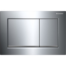 Geberit OMEGA20 SQUARE змивна клавішадля подвійного змиву,глянцевий хром /матовий хром, (115.080.KH.1)