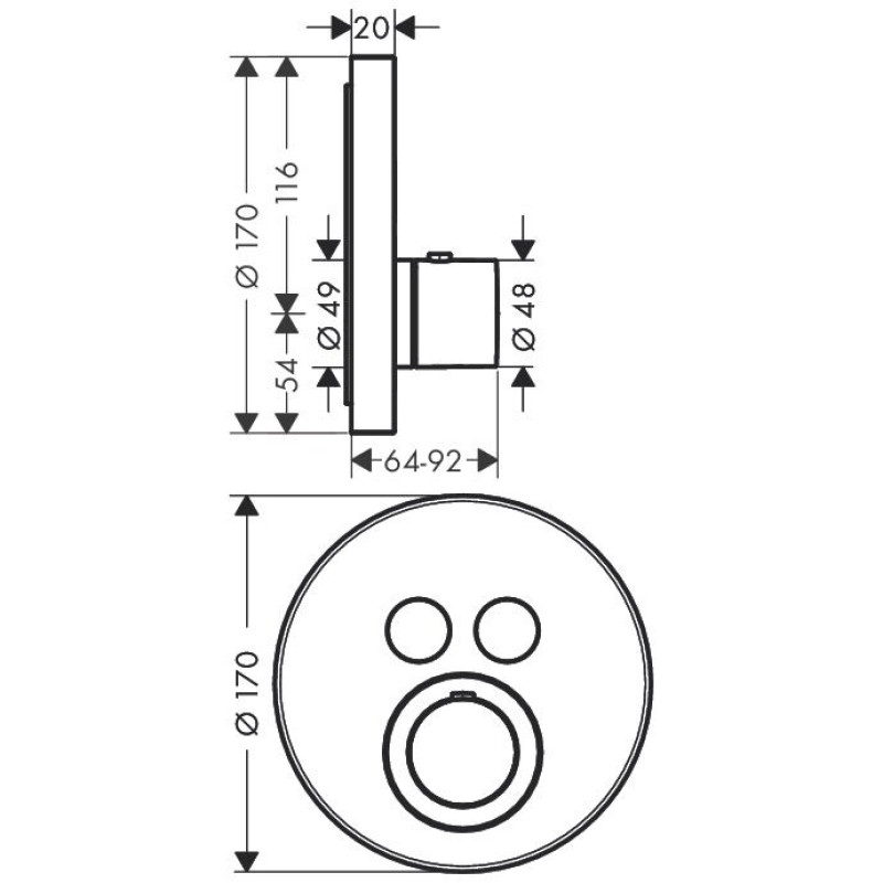 Axor ShowerSelect Термостат для душу, (36723000)