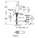Grohe Eurodisc Joy Смеситель для раковины, однорычажный, со сливным гарнитуром, M-Size, (23427000)