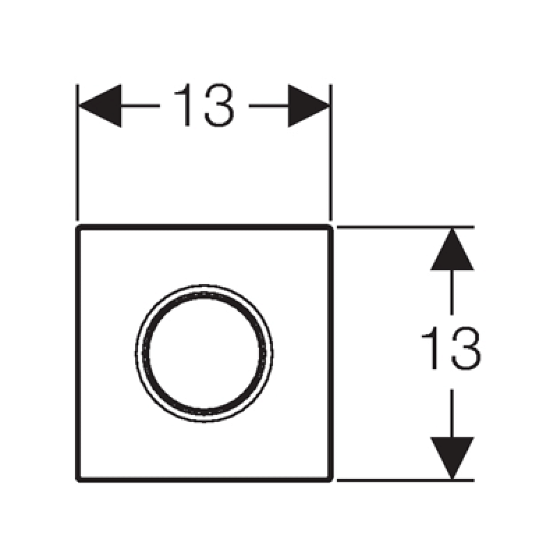 Geberit HYTOUCH ROUND Система пневматичного керування змиванням пісуара, змивна клавіша типу 01, білий, (116.011.11.5)