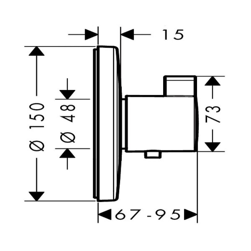 Hansgrohe Ecostat S Highflow Термостат для душу, (15756000)