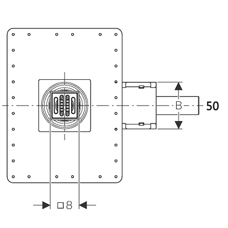 Geberit трап для душу, висота підлоги від 90 мм, d50мм, (154.050.00.1)