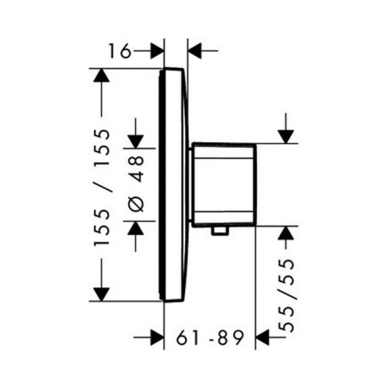 Hansgrohe Ecostat E Highfow Термостат центральний вбудовується, (15706000)