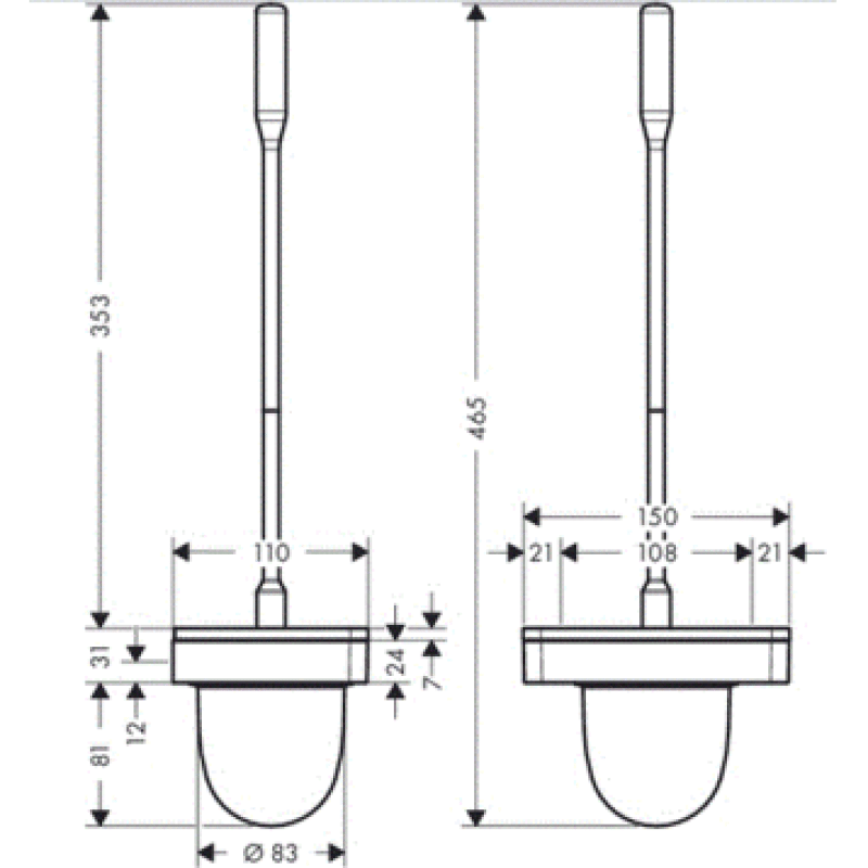 Axor Йоршик для унітазу, (42835000)