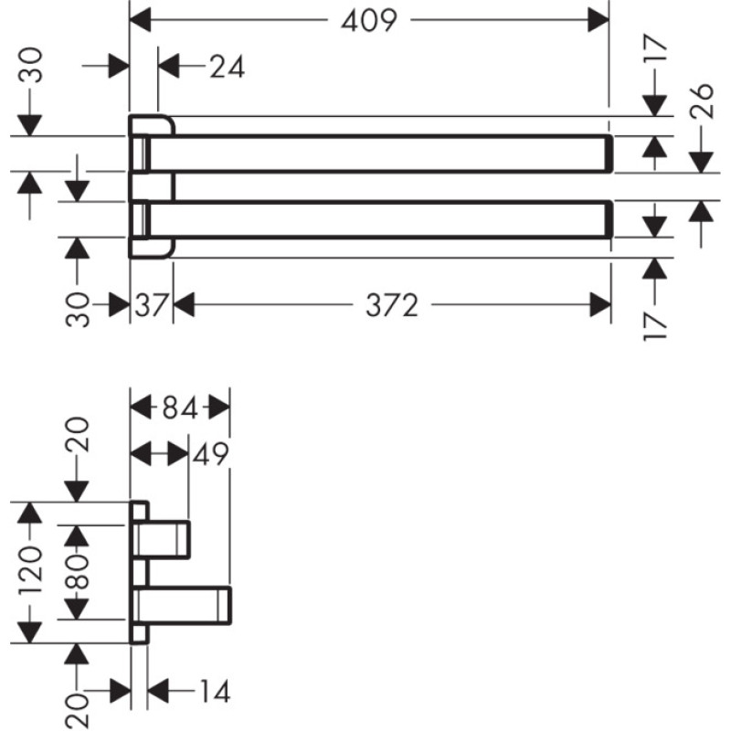 Axor Поручень подвійний, (42821000)