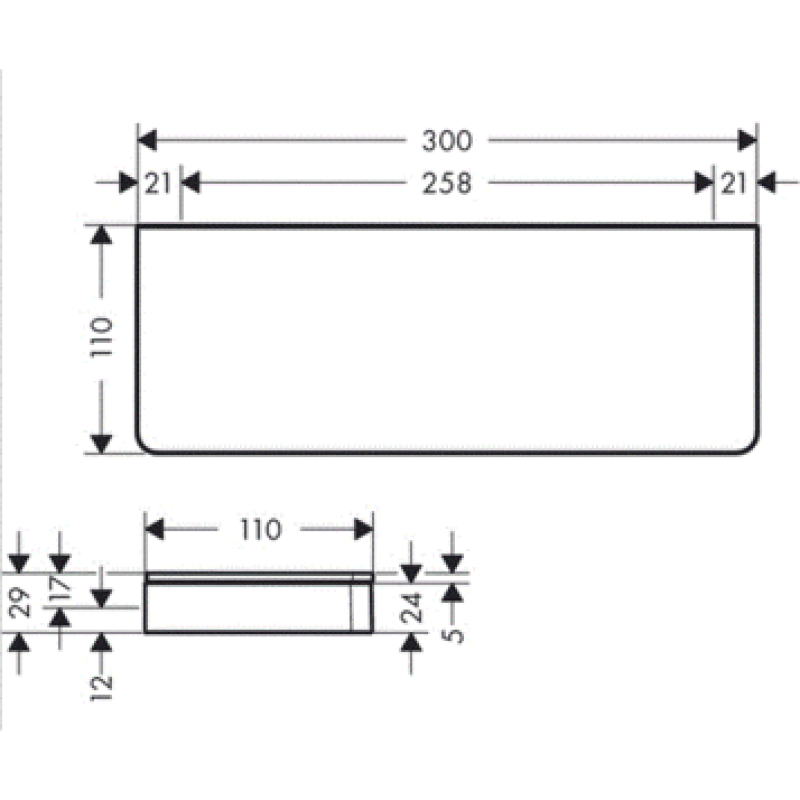 Axor Поличка 300мм, (42838000)