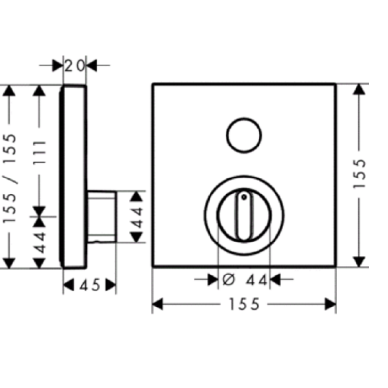 Hansgrohe Shower Select Смеситель для душа, наружная часть, (15767000)