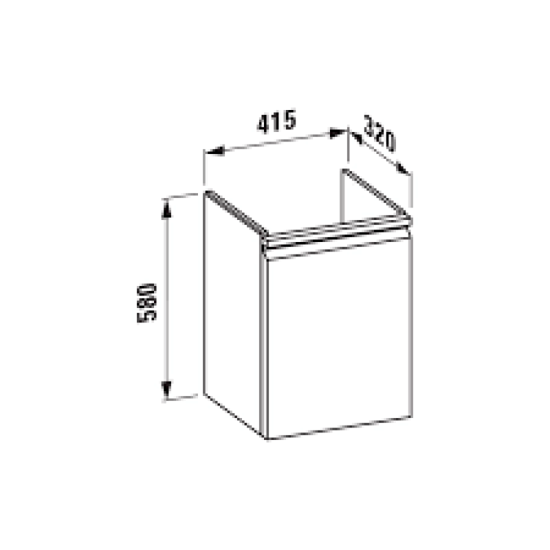 Laufen PRO S шафка під раковину 815961, пітлі зліва, біла матова, (H4833010964631)