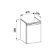 Laufen PRO S шафка під раковину 815961, пітлі зліва, біла матова, (H4833010964631)