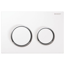 Geberit OMEGA20 ROUND змивна клавіша для подвійного змиву,білий/глянцевий хром, (115.085.KJ.1)