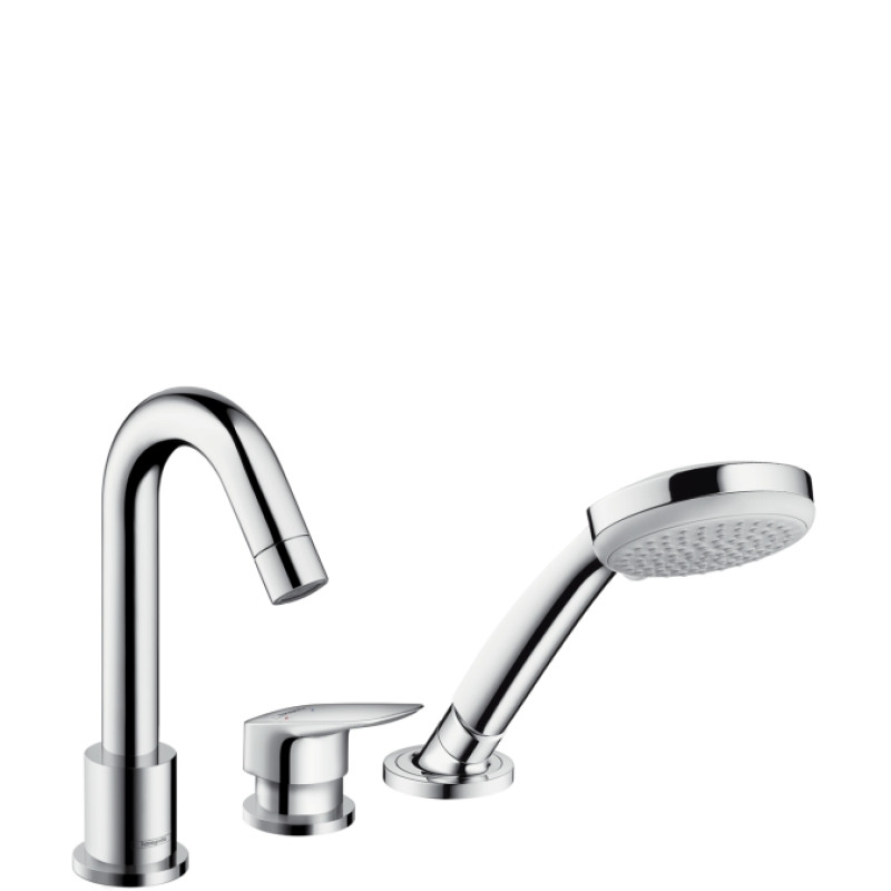 Hansgrohe Logis Змішувач для ванни, на три отвори, з ручним душем, (71310000)