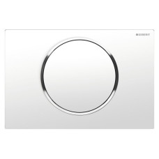Geberit SIGMA10 ROUND змивна клавіша, для змивання/ зупинки змивання, білий/ глянцевий хром, (115.758.KJ.5)