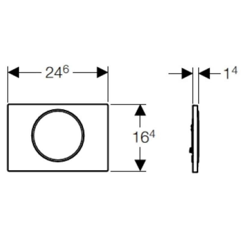 Geberit SIGMA10 ROUND змивна клавіша, для змивання/ зупинки змивання, білий/ глянцевий хром, (115.758.KJ.5)