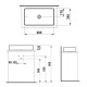 Laufen LIVING SQUARE раковина60*34см, (H8114340001121)