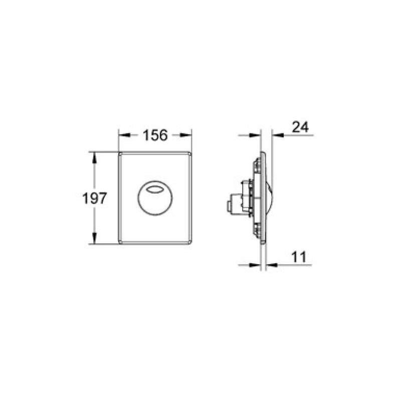 Grohe Skate Смывная клавиша 156*197 мм, (38862000)