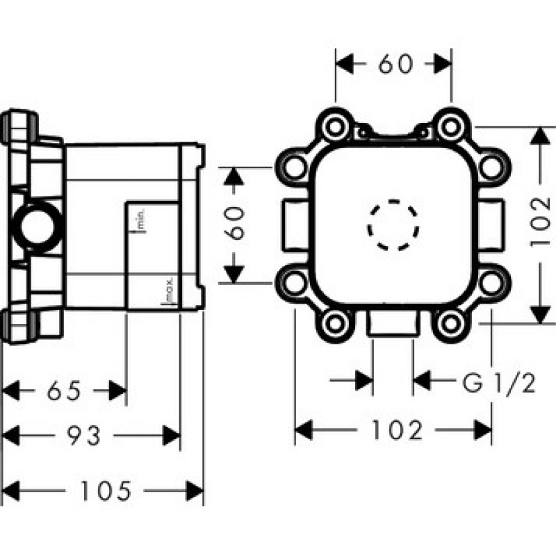 Axor Showers Прихована частина для душу, (26909180)