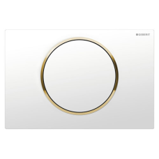 Geberit SIGMA10 ROUND змивна клавіша, для змивання/ зупинки змивання, білий/ позолота, (115.758.KK.5)