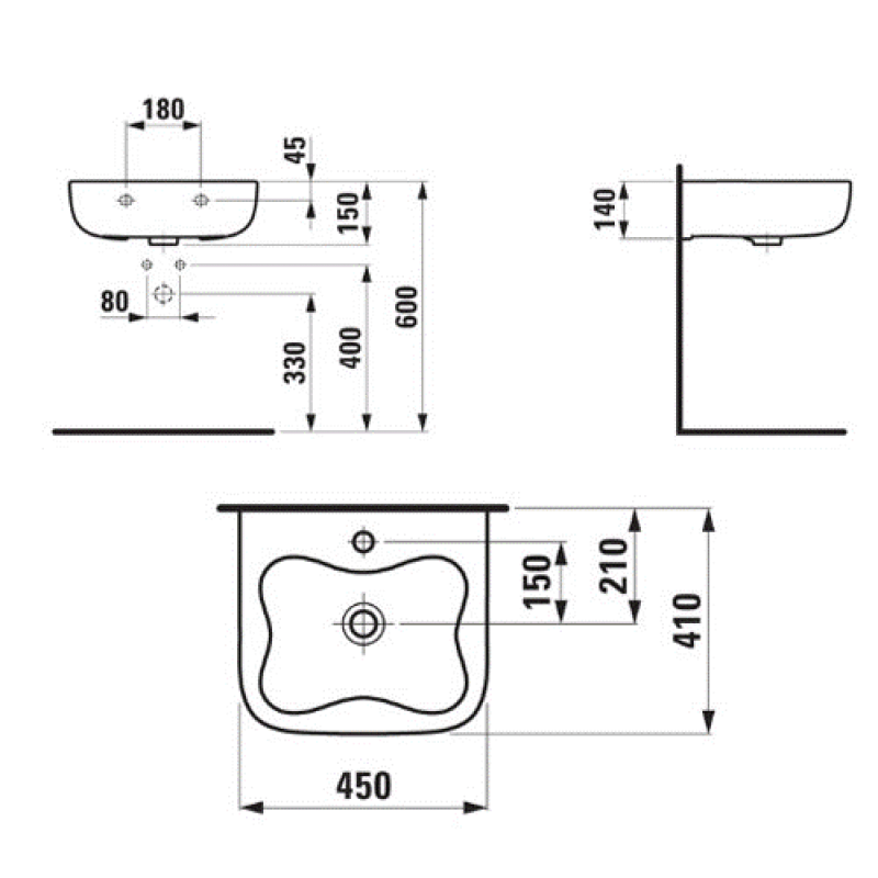 Laufen FLORA KIDS раковина мiнi 45*41см, (H8150310001041)