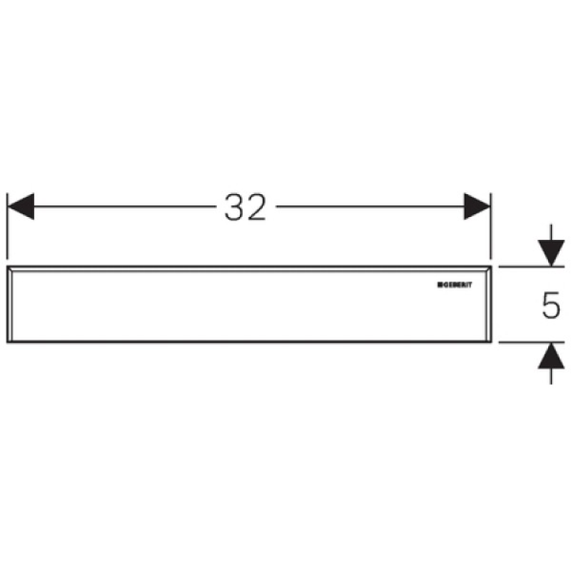 Geberit Декоративна накладка для душового елемента, комплект, нержавіюча сталь, (154.336.FW.1)