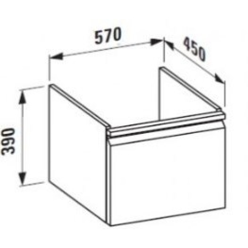 Laufen PRO тумба 57*45*39см пiд раковину 818953 (колiр венге), (H4830410954231)