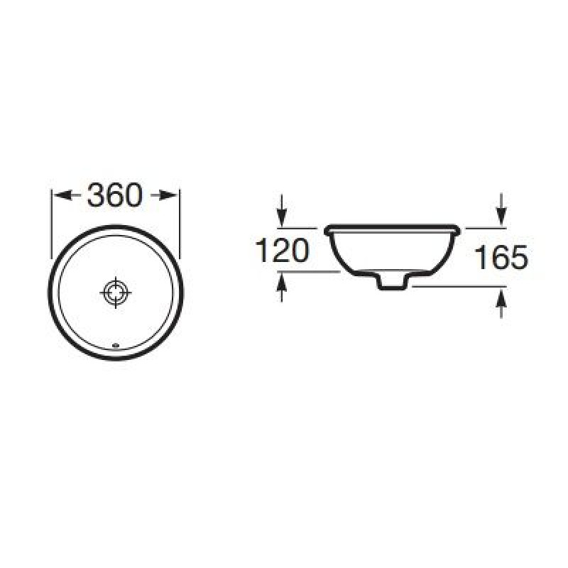 ROCA FORO умивальник 36 см, (A327880000)