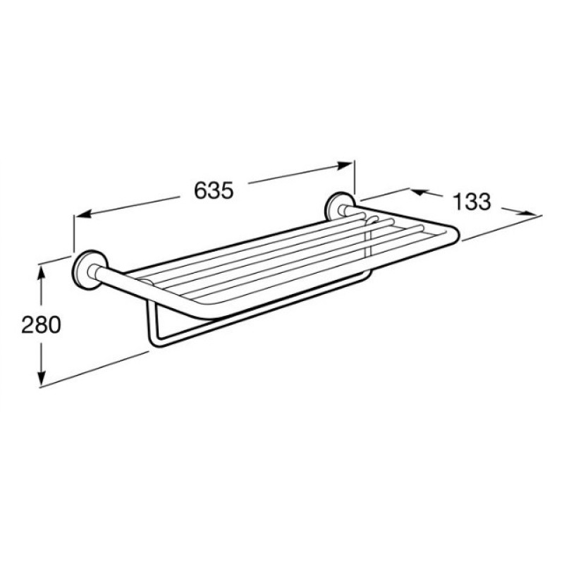 ROCA HOTEL`S 2.0 полка для полотенца с полотенцетримачем, (A816379001)