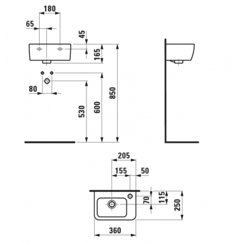 Laufen PRO раковина 36*25см, (H8169550001061)