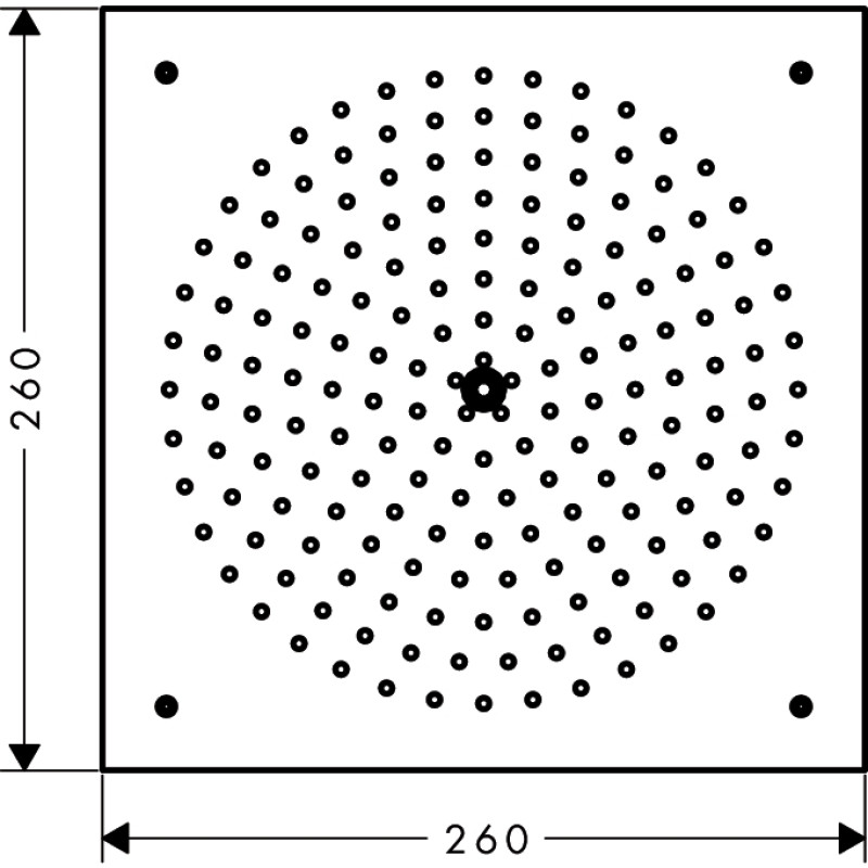 Hansgrohe Raindance Верхній душ 240 * 240, (26472000)