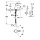 Grohe Eurosmart Смеситель для раковины, однорычажный с гигиеническим душем, (23124000)