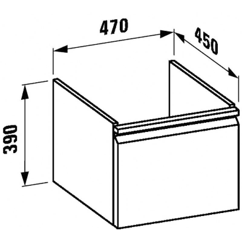 Laufen PRO-тумба 47*45см під умивальник 818951 (колір-білий), (H4830240954631)