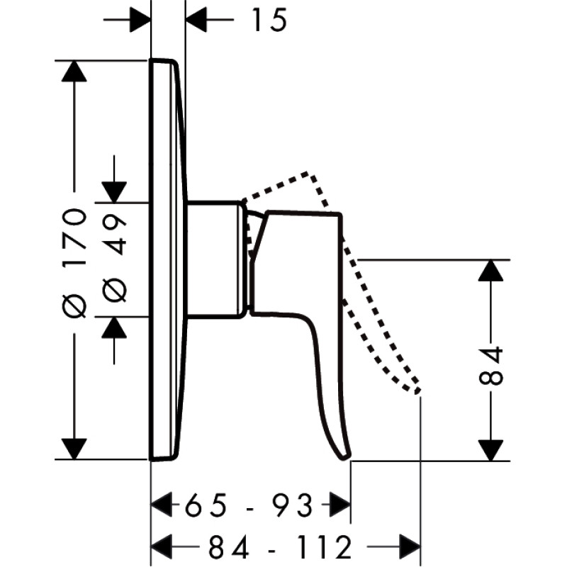 Hansgrohe Metris Смеситель для душа, однорычажный, (31652000)