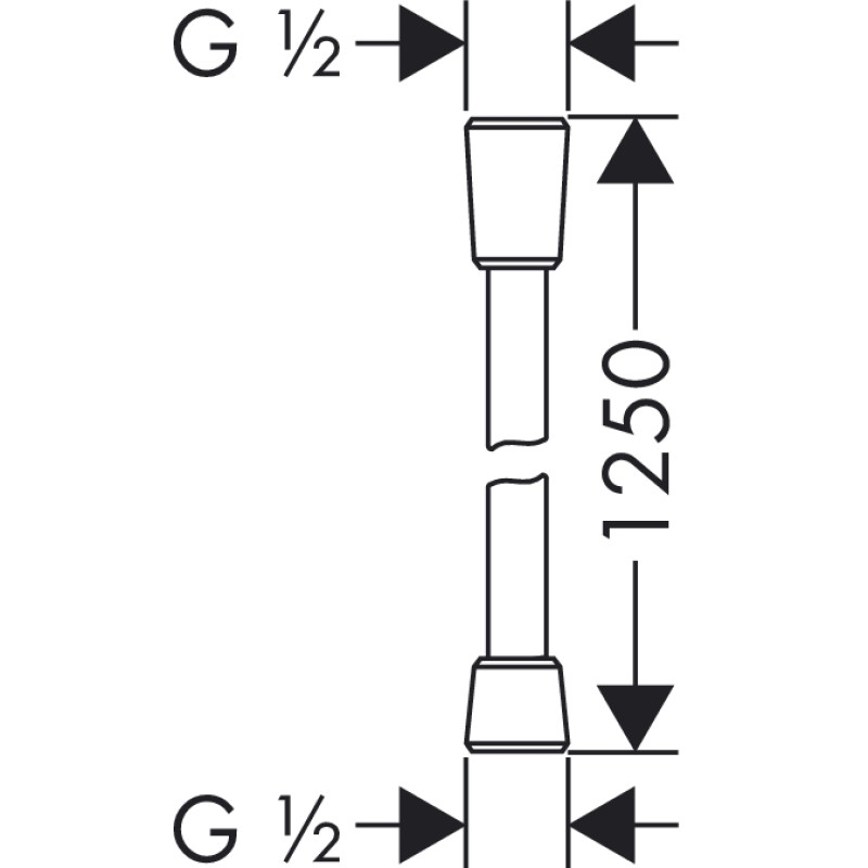 Hansgrohe Isiflex-душовий шланг 1,25см ,білий, (28272450)