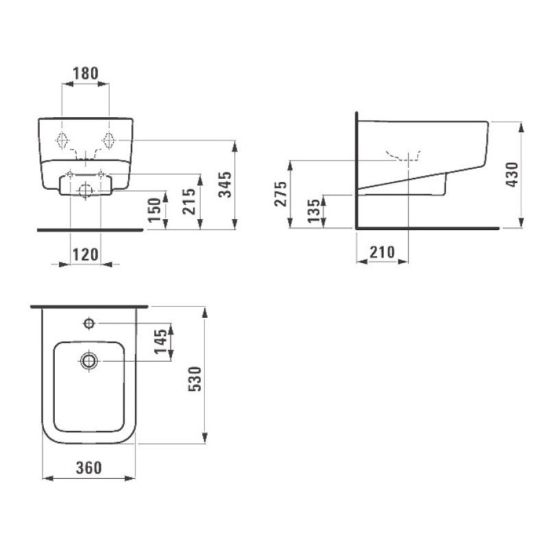 Laufen Подвесное биде Pro S (H8309610003021)
