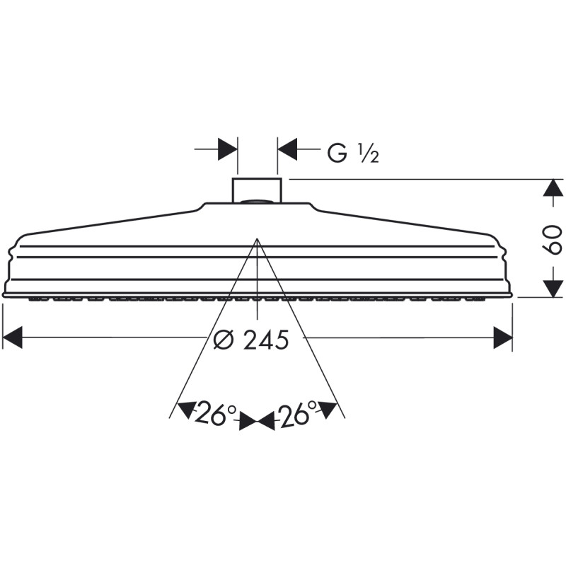 Axor Душ верхній з дощовою струменем, (28474000)
