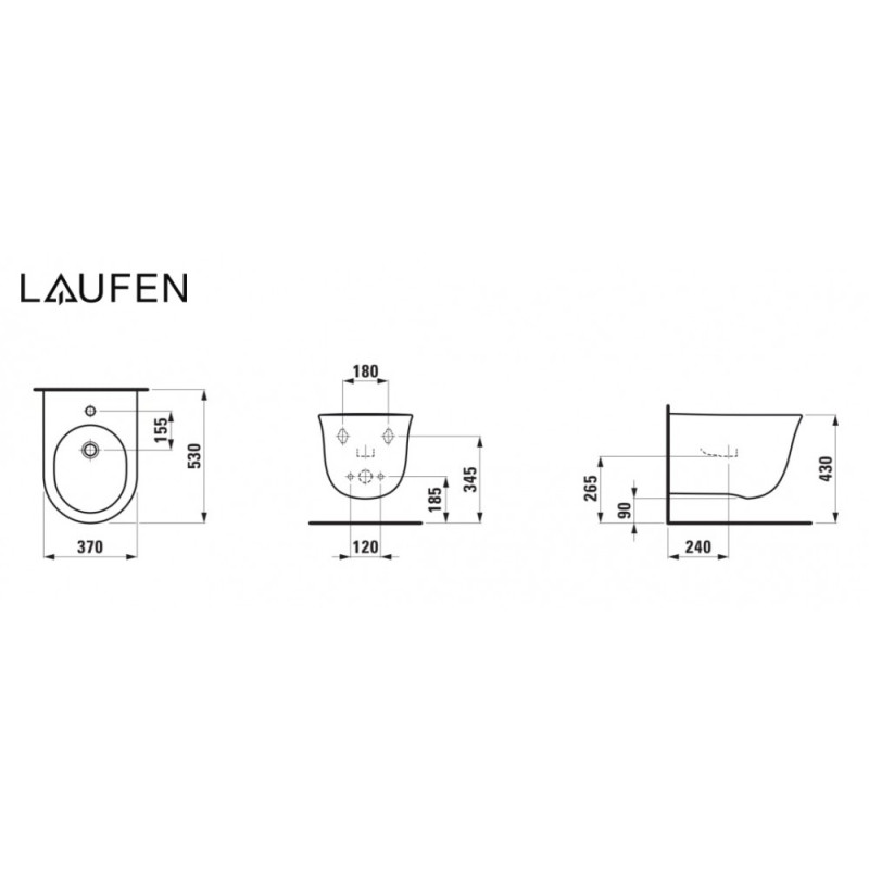 Laufen Подвесное биде New Classic (H8308510003021)