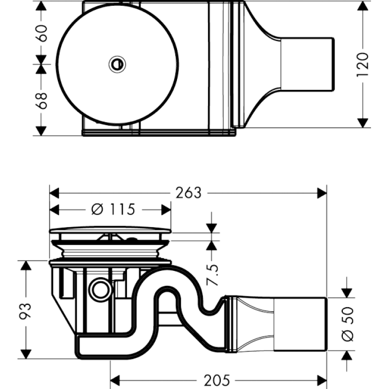 Hansgrohe Raindrain зливний набір прихована частина, (60067000)