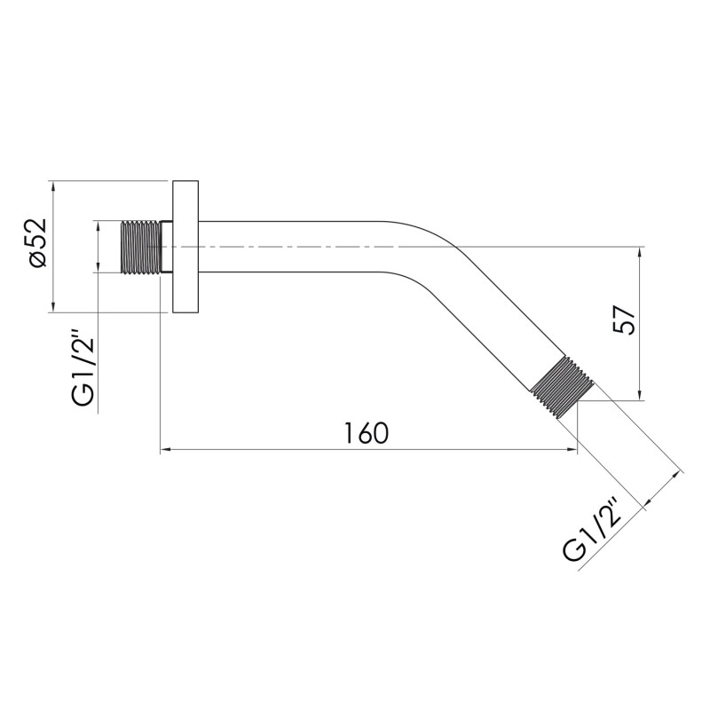 IMPRESE Тримач лійки підкл. зі стіни 1/2, (SH01)