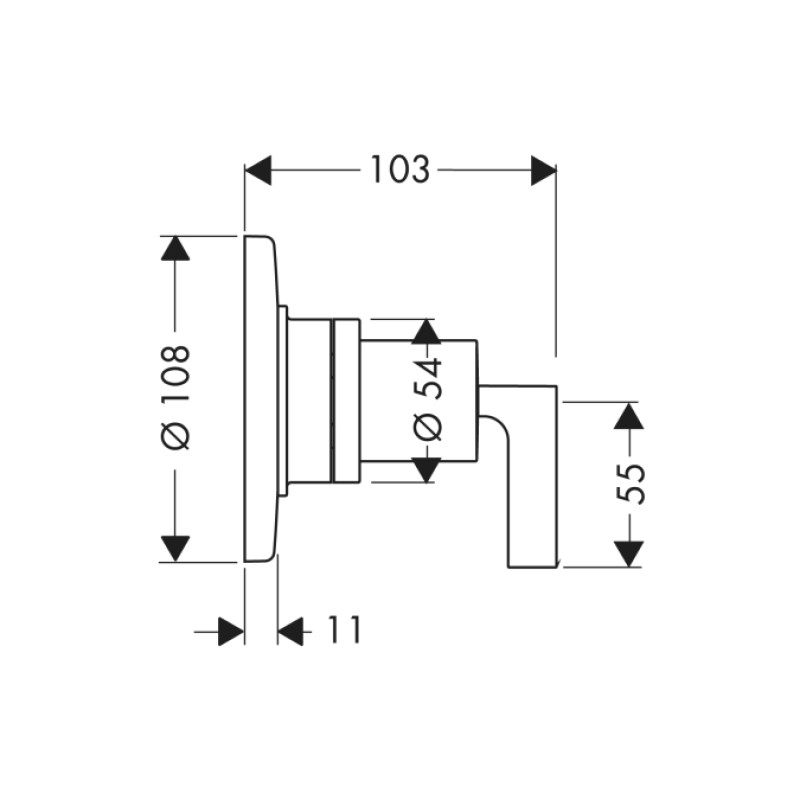 AxorЗапірний / перемикаючий вентиль з Ричагова рукояткою зовнішня частина, AXOR (39920000)