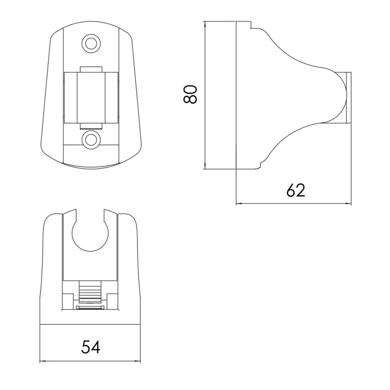 IMPRESE Тримач душової лійки, настінний, регульований, хром, (S023CP)