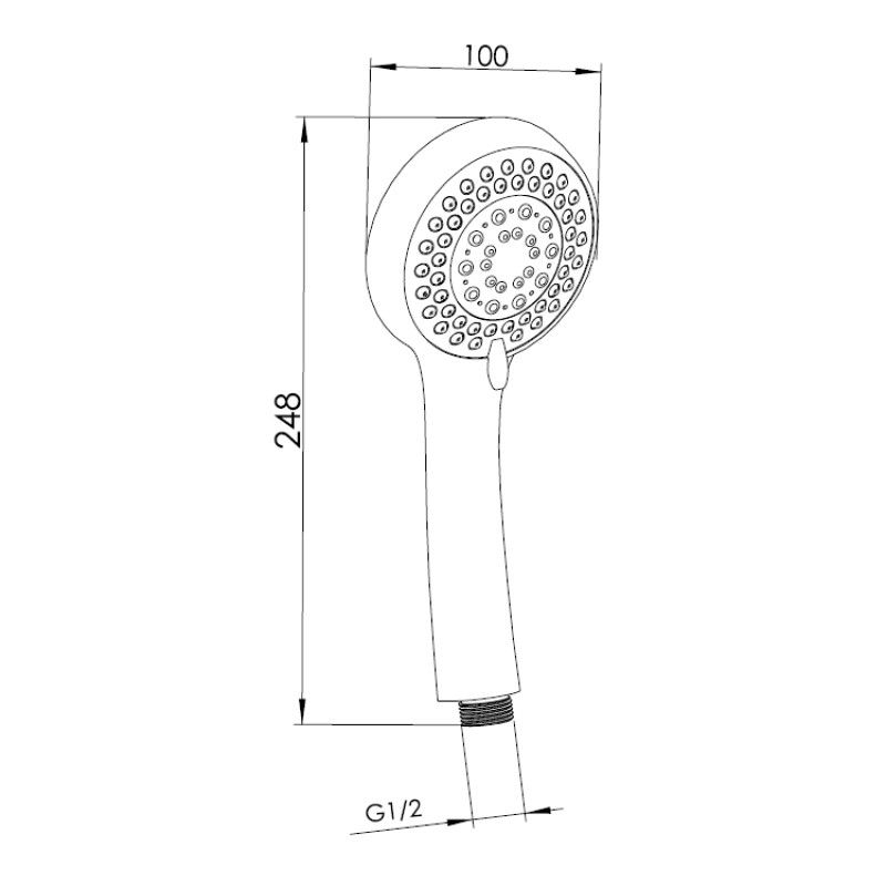 IMPRESE Лiйка для душу100мм (5 режимів), (W100R5)