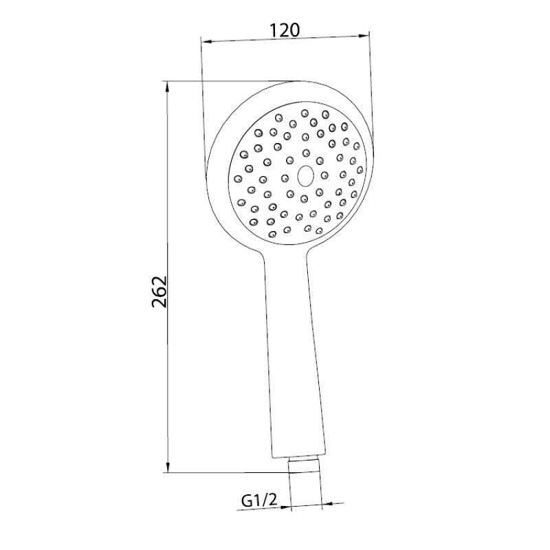 IMPRESE Лiйка для душу120 мм (5 режимів), (W120SL5)
