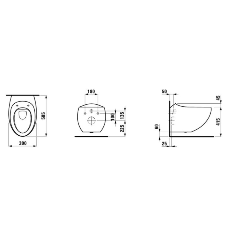 Laufen Унитаз подвесной Alessi One Rimless (H8209714000001)