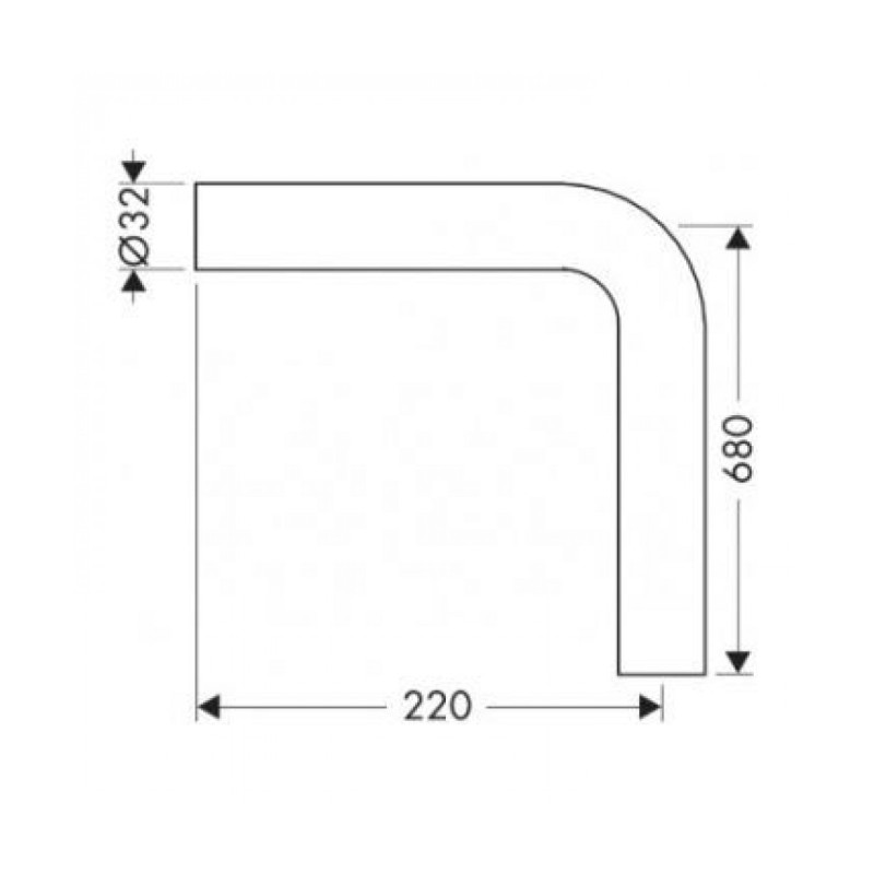 Hansgrohe Кутовий патрубок 90 * , (53646000)
