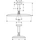 Hansgrohe Raindance Е 360 AIR 1jet - верхній душ, з стельовим підключенням 100 мм 27381000, (27381000)