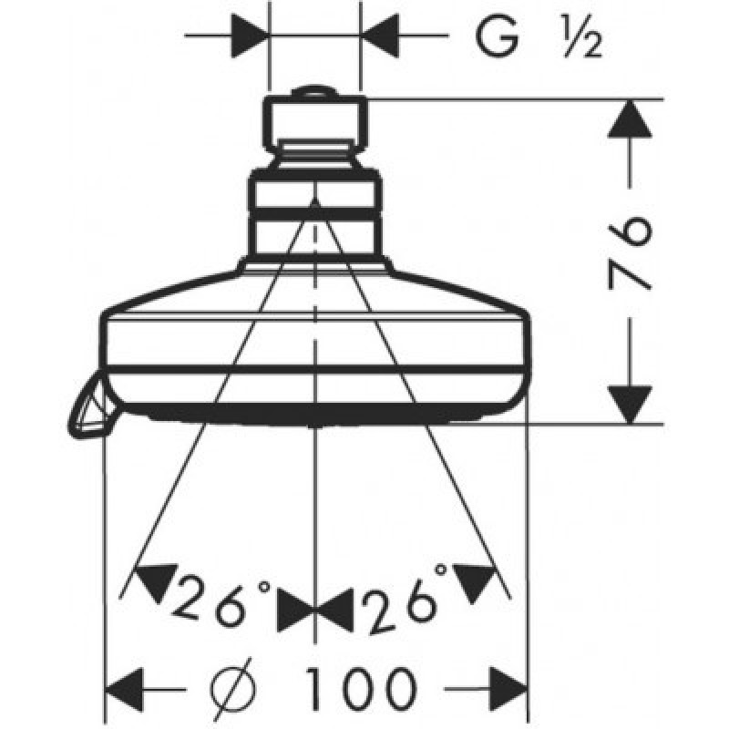 Hansgrohe Groma 100 Multi - верхній душ без утримувач. 27443000, (27443000)