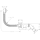 Hansgrohe Flexaplus - слив/перелив для нестандартных ванн 58141180, (58141180)