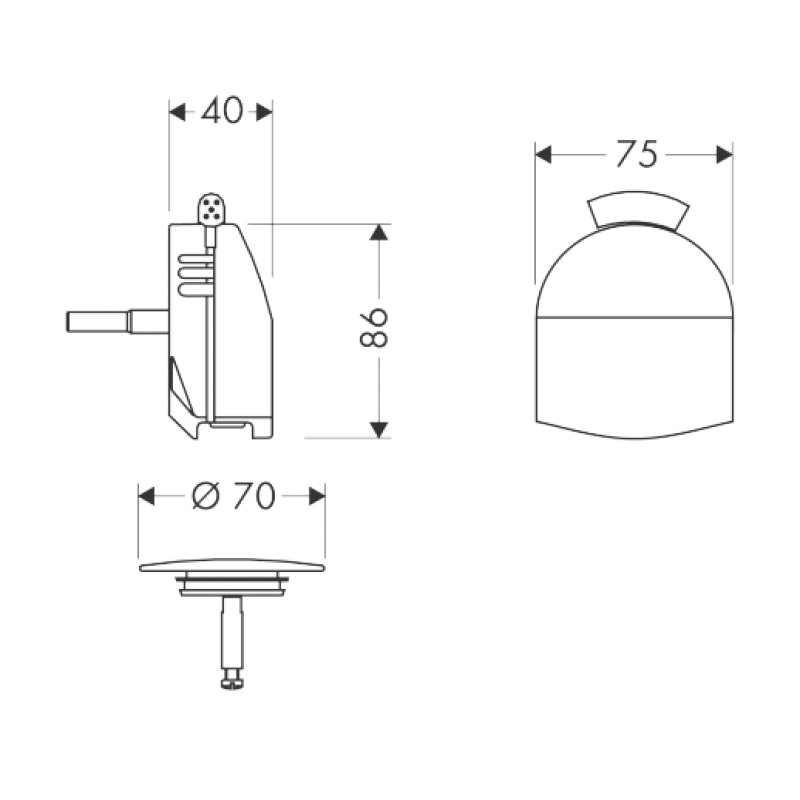 Hansgrohe Exafill - наружная часть 58127000, (58127000)