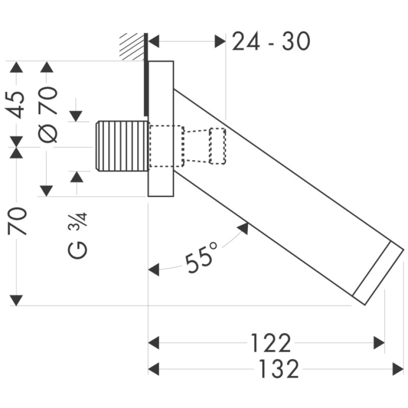 Axor Aхor Starck - вилив для ванни HANSGROHE 10410000, (10410000)